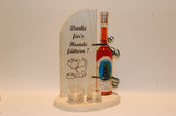 Spruchbrett mit Schnaps und Stamperl